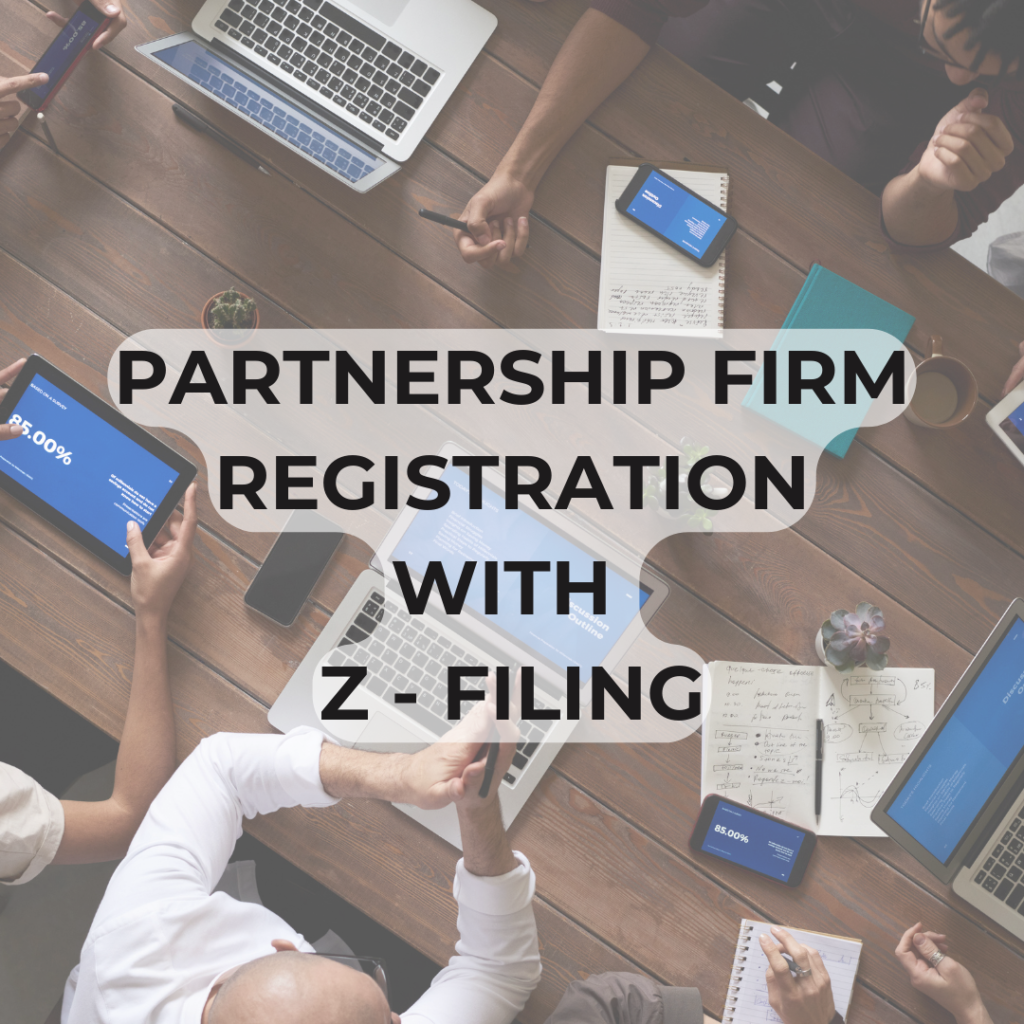 This image is about Partnership registration with Zfiling