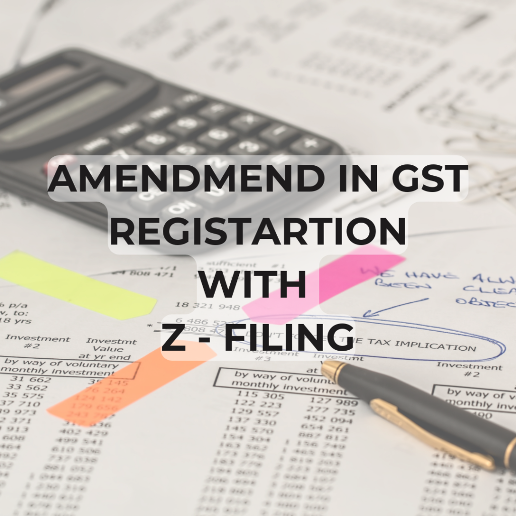 This image is about Amendmend in GST Registartion