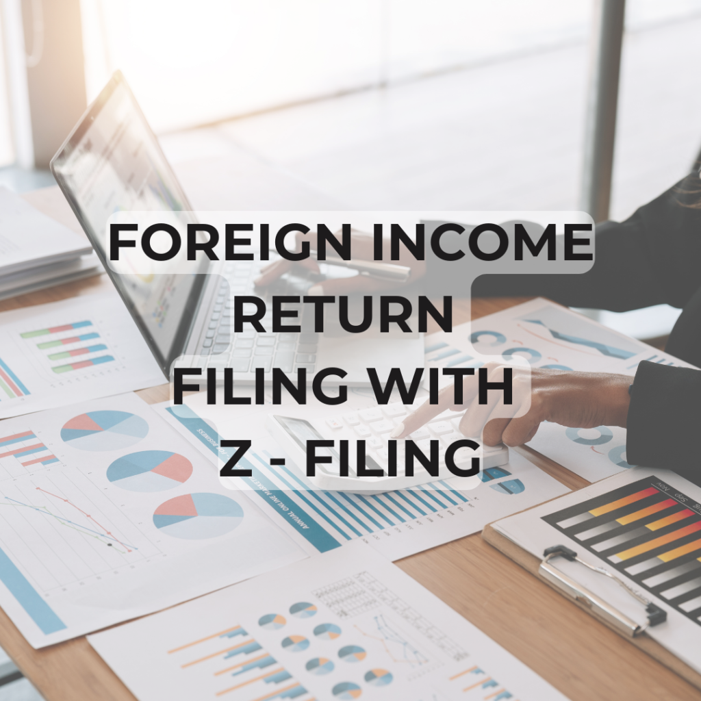 This image is about Foreign Income Return filling with ZFiling