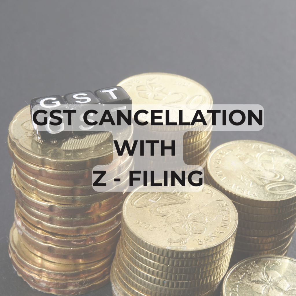 This image is about GST Cancellation with ZFiling