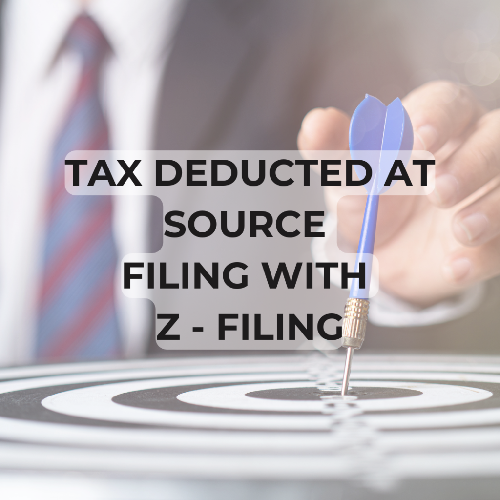 This image is about Tax Deducted At Source filing with ZFiling